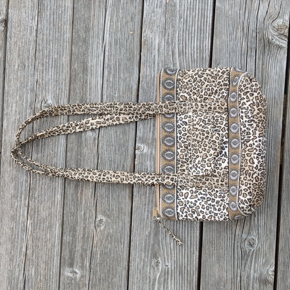 Quilted Leopard Print Women's Bag